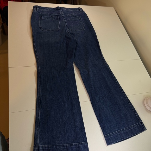 Talbots Flawless High Waist Flair Slit/Welt Pockets 10P Jeans Denim Women’s - Picture 11 of 13